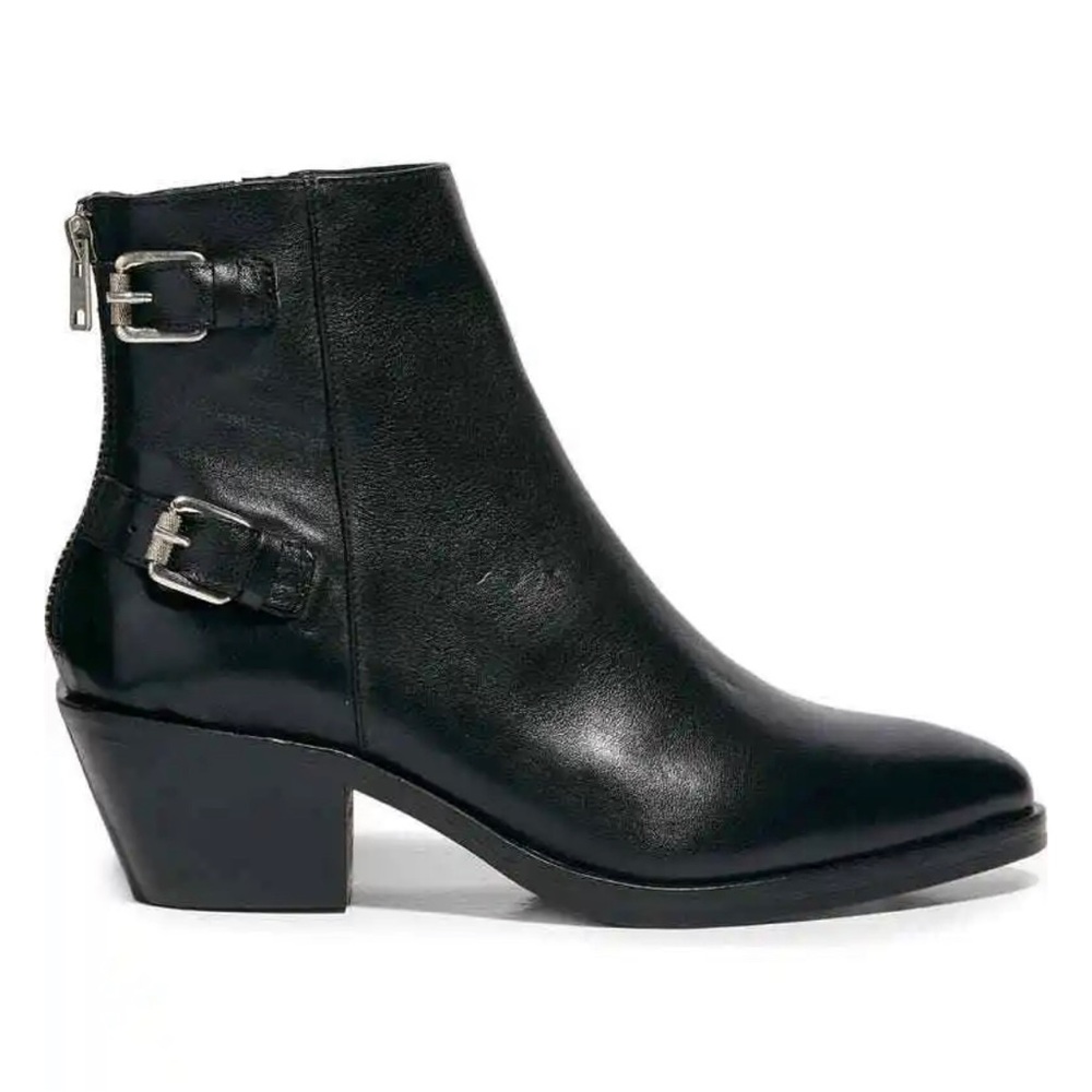 AllSaints Sloan Leather Bootie. Black Size 38